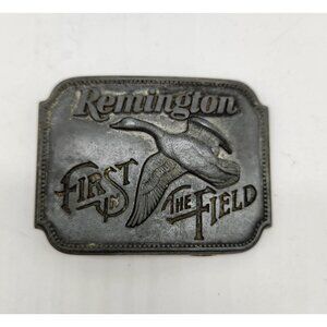 Vintage Remington Belt Buckle First in the‎ Field 1980 Canada Goose MADE IN USA